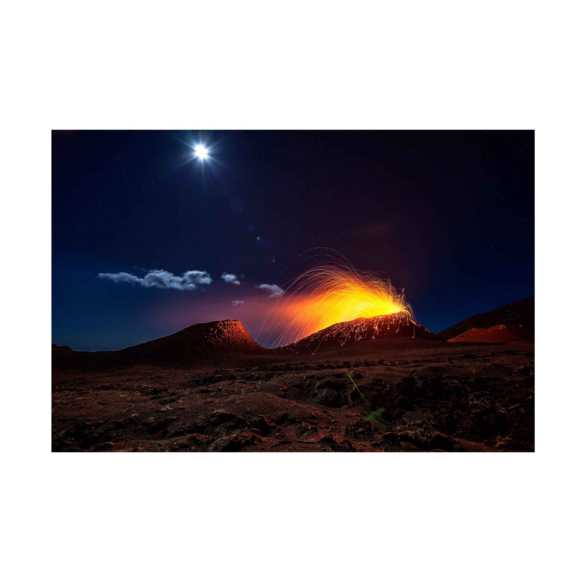Barathieu Gabriel 'Lava Flow With The Moon' Canvas Art