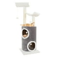 thumbnail image 1 of PETMAKER 45in Cat Tree with Perches, Condo, Scratch Posts, and Toys (Gray), 1 of 6