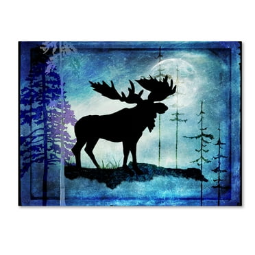 LightBoxJournal 'Midnight Moose' Canvas Art