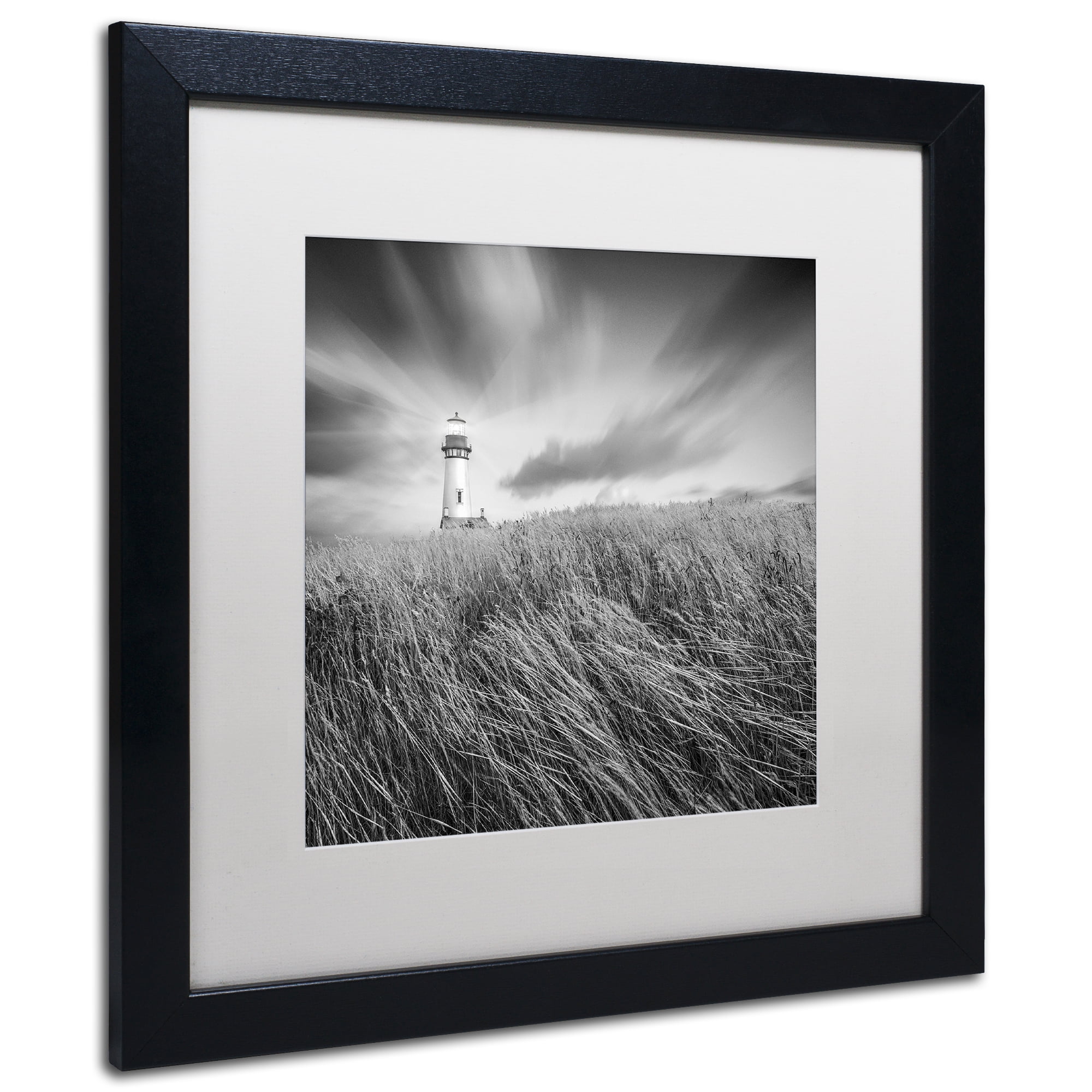 Moises Levy 'Yaquina Lighthouse III' Matted Framed Art