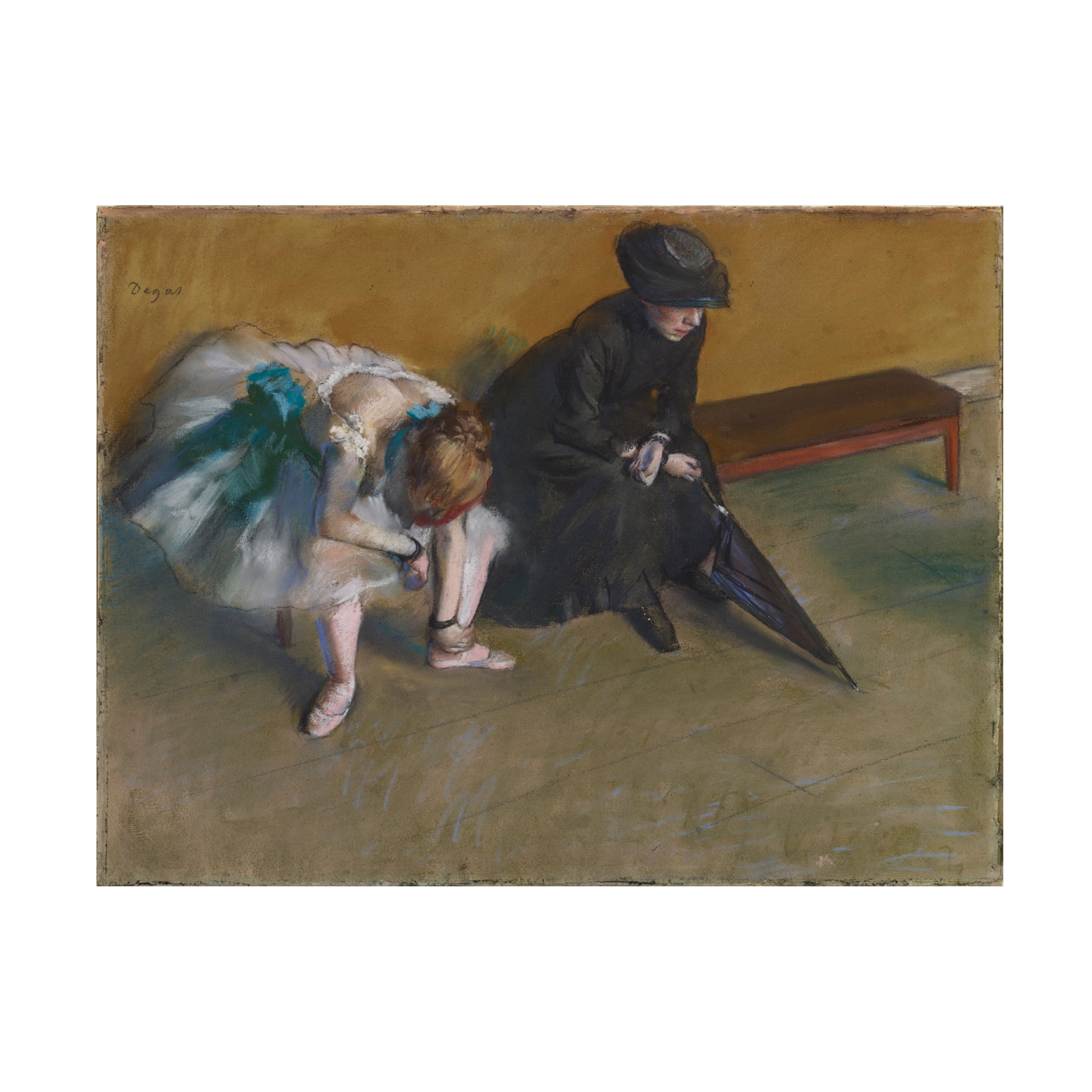 Degas 'Waiting' Canvas Art