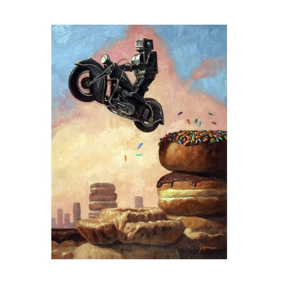 Eric Joyner 'Dark Rider Again' Canvas Art