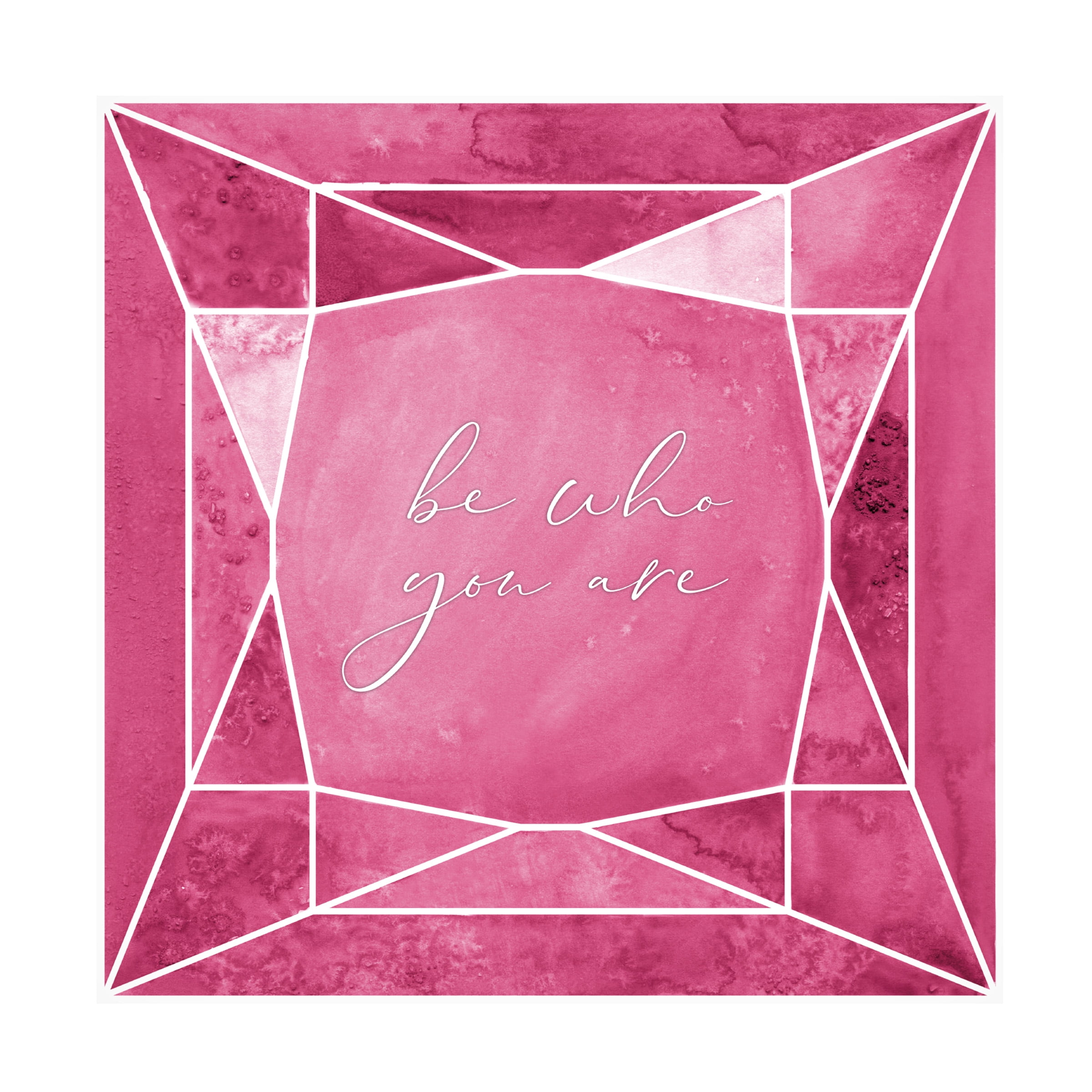 Rosana Laiz Blursbyai 'Be who you are gem raspberry pink' Canvas Art