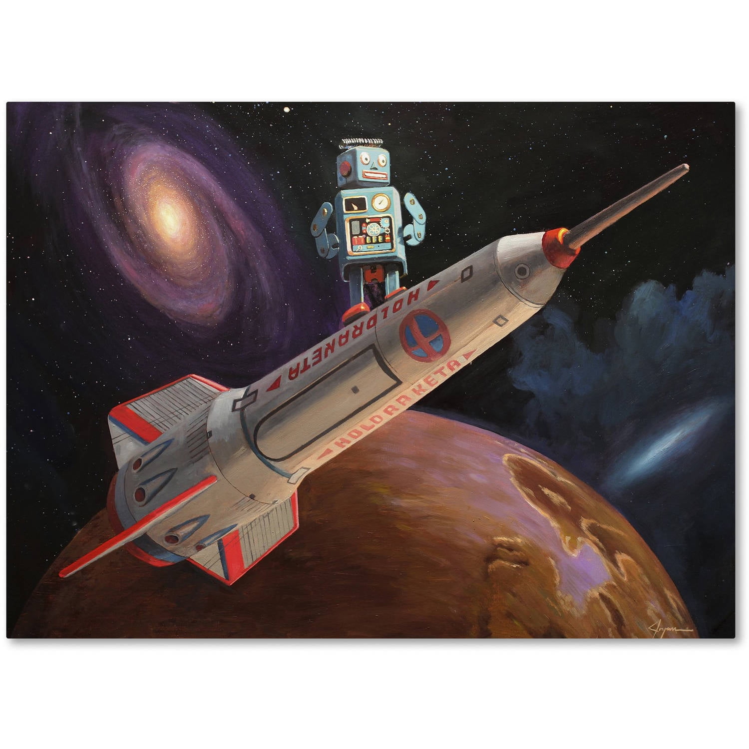 Eric Joyner Rocket Surfer Canvas Wall Art, 18" x 24"