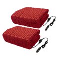 thumbnail image 1 of Stalwart Heated Blanket 2-Pack - 12V Car Blankets for Travel, Red, 1 of 9