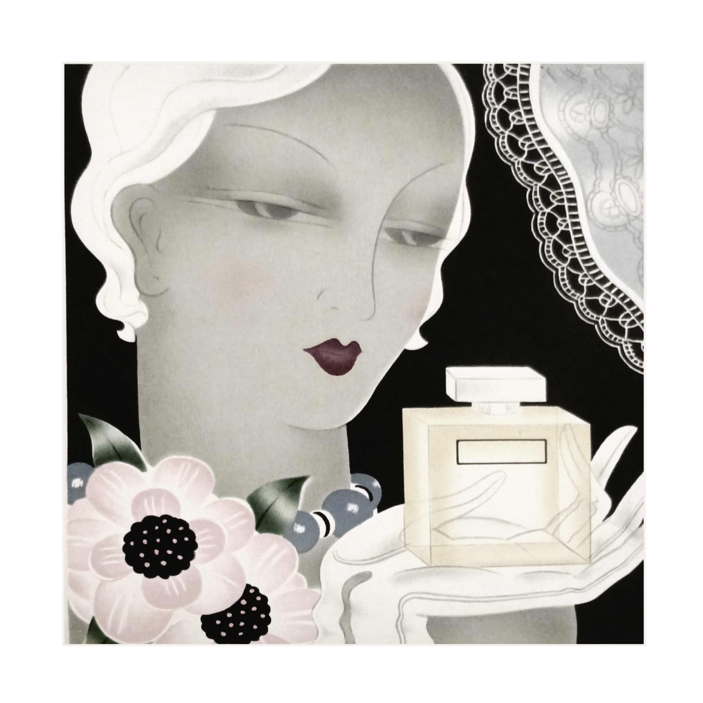 Vintage Apple Collection 'Art Deco Flapper Color' Canvas Art