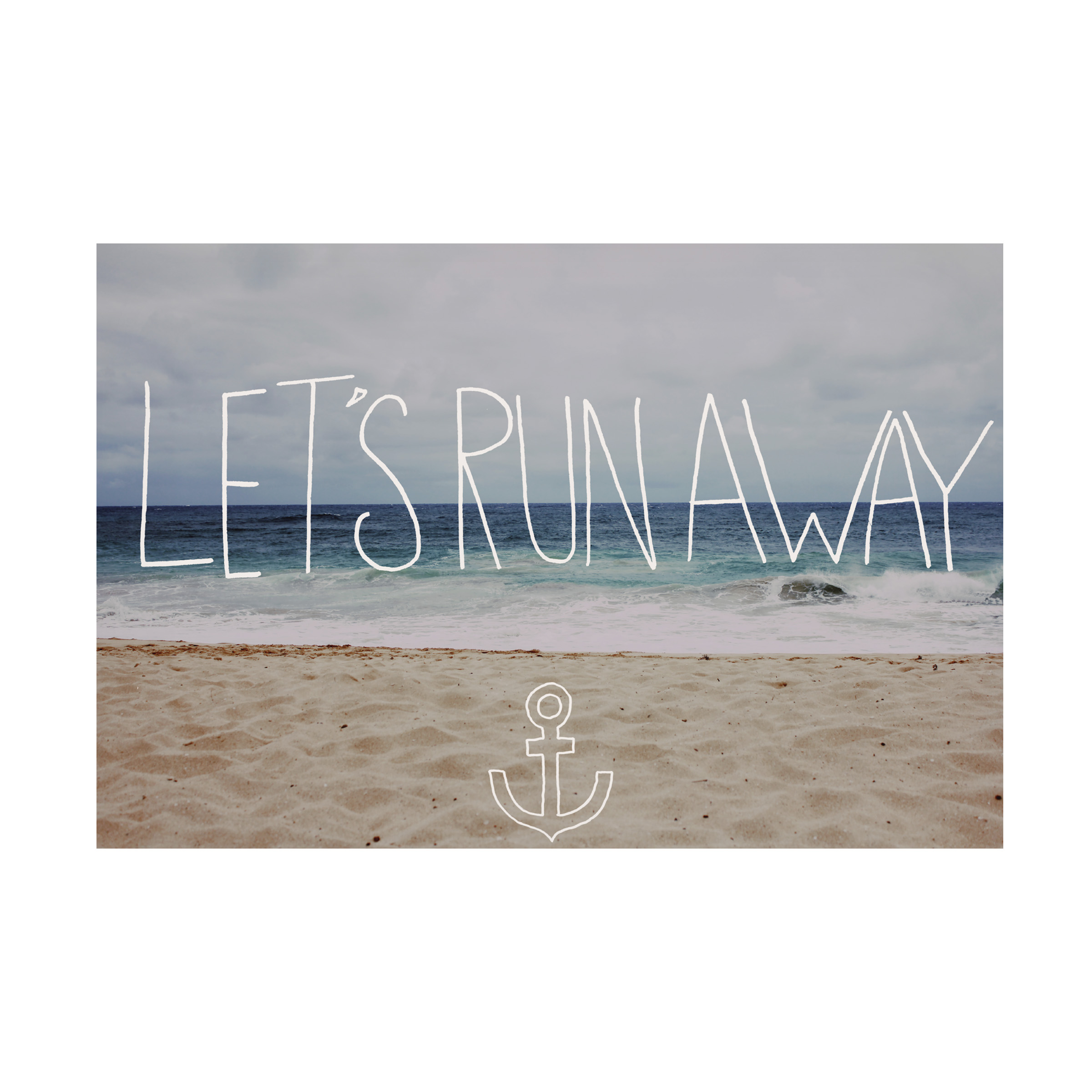 Leah Flores 'Let's Run Away To the Sea' Canvas Art
