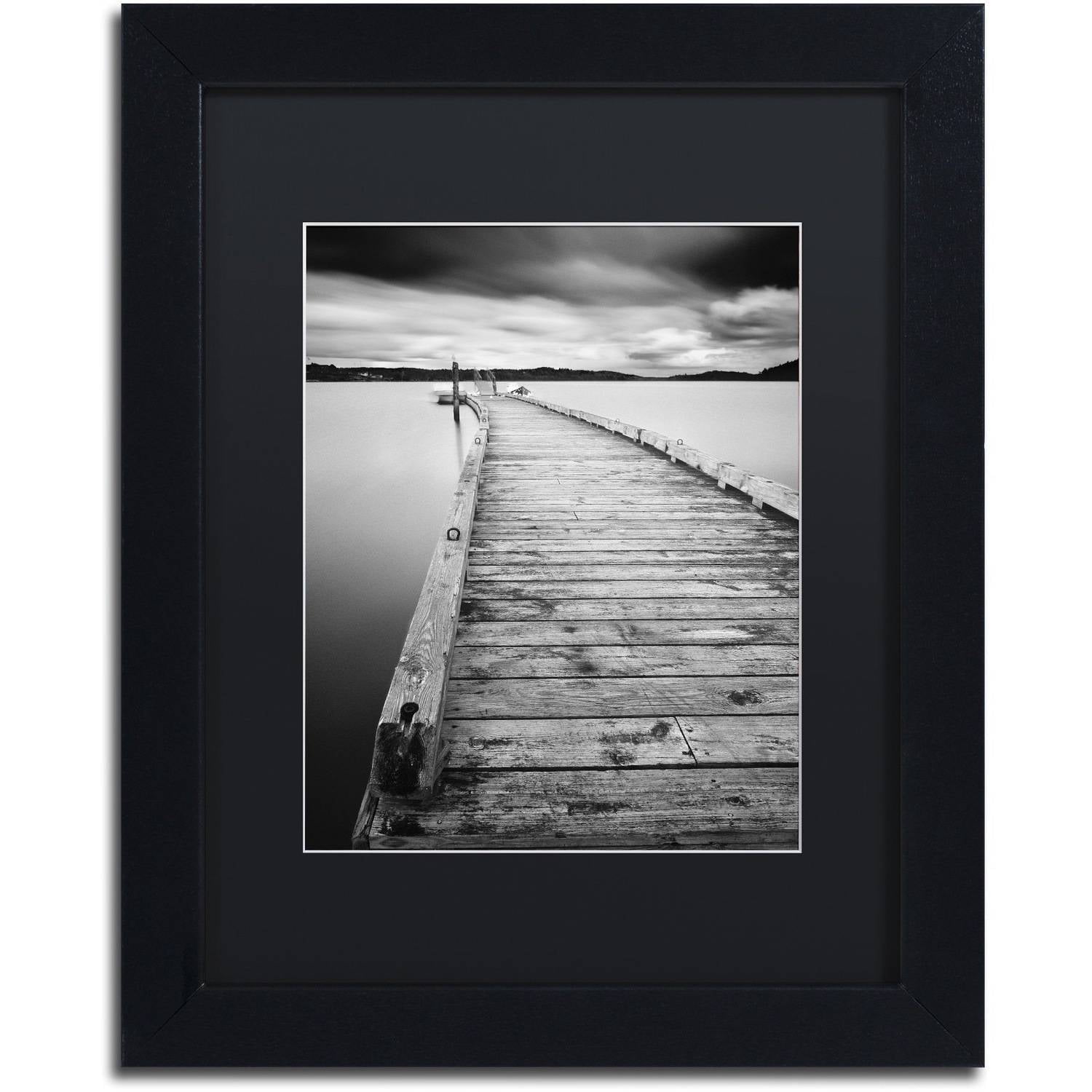 Moises Levy 'Motchia' Black Matted Framed Art
