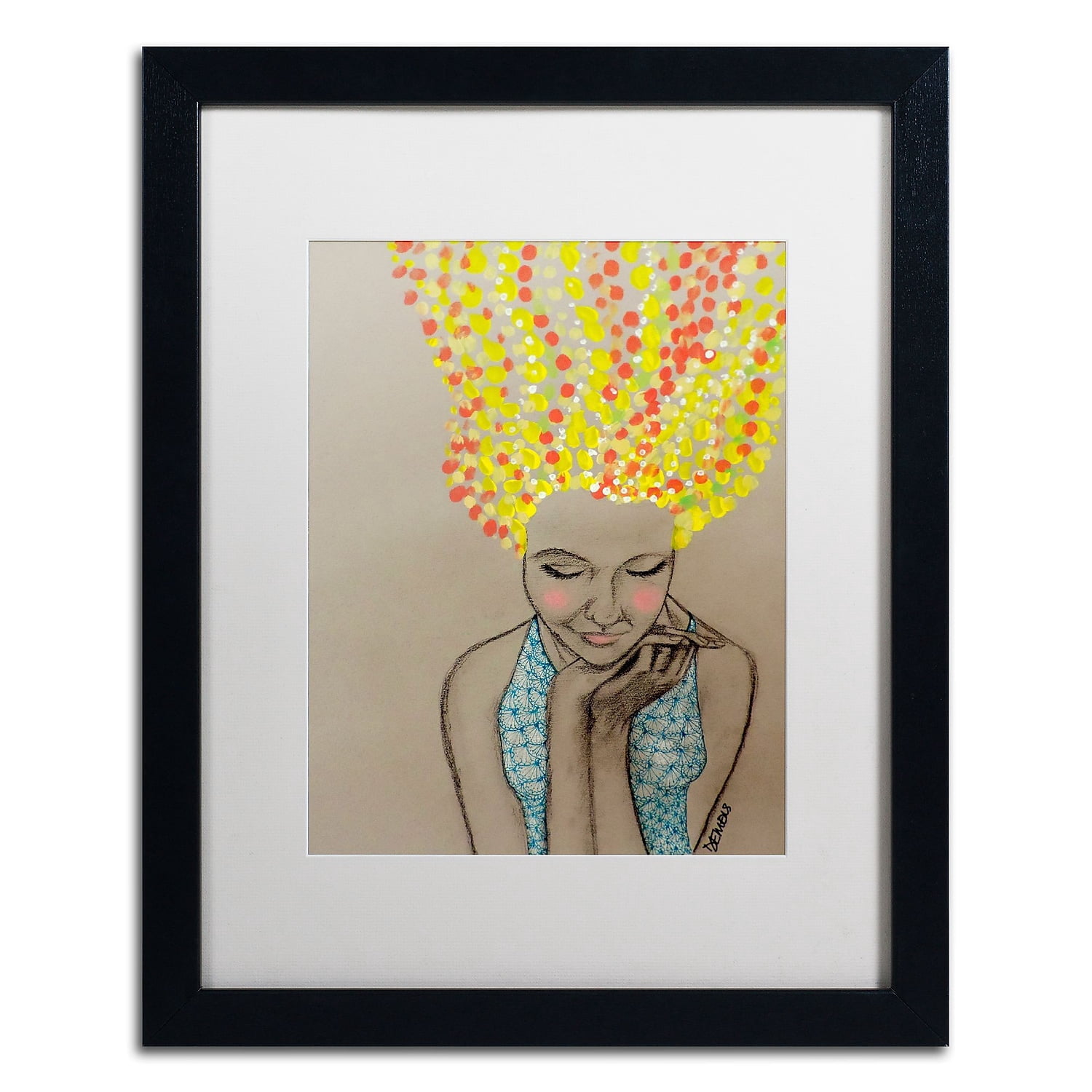 Sylvie Demers 'Miss Sunshine' Matted Framed Art