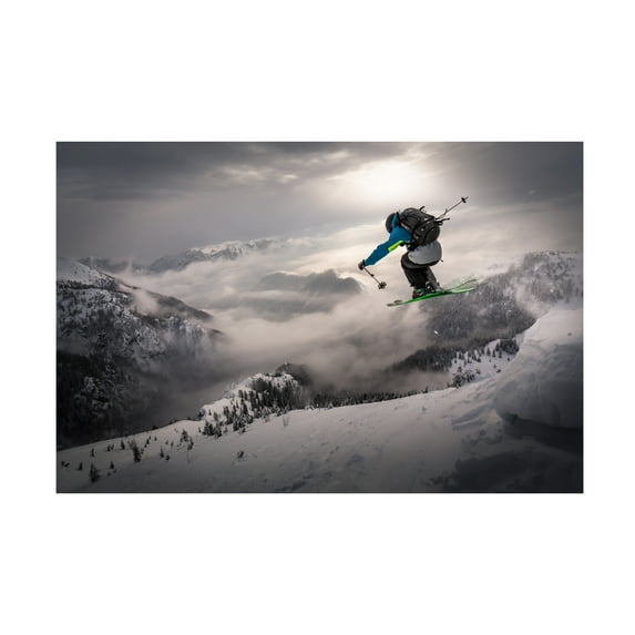 Trademark Fine Art Sandi Bertoncelj Backcountry Skiing Canvas Wall Art - 30x47
