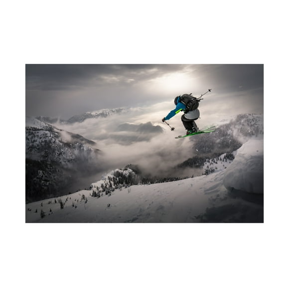 Trademark Fine Art Sandi Bertoncelj Backcountry Skiing Canvas Wall Art - 30x47