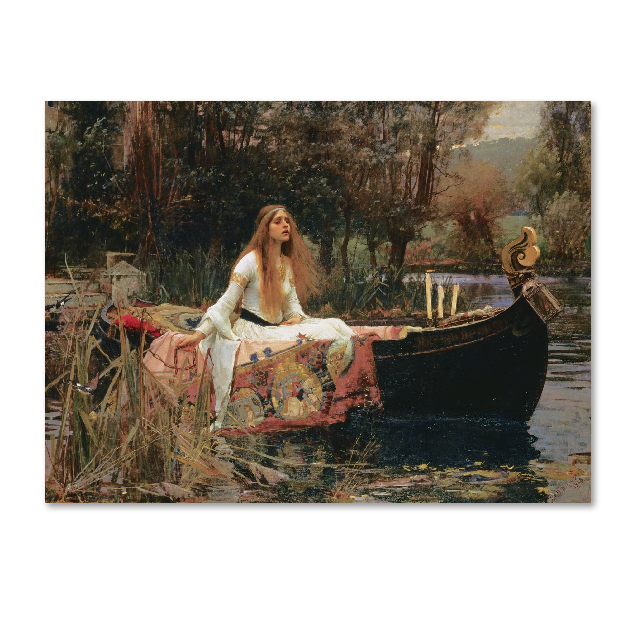 The Lady of Shallot Canvas Art in Nature Scene