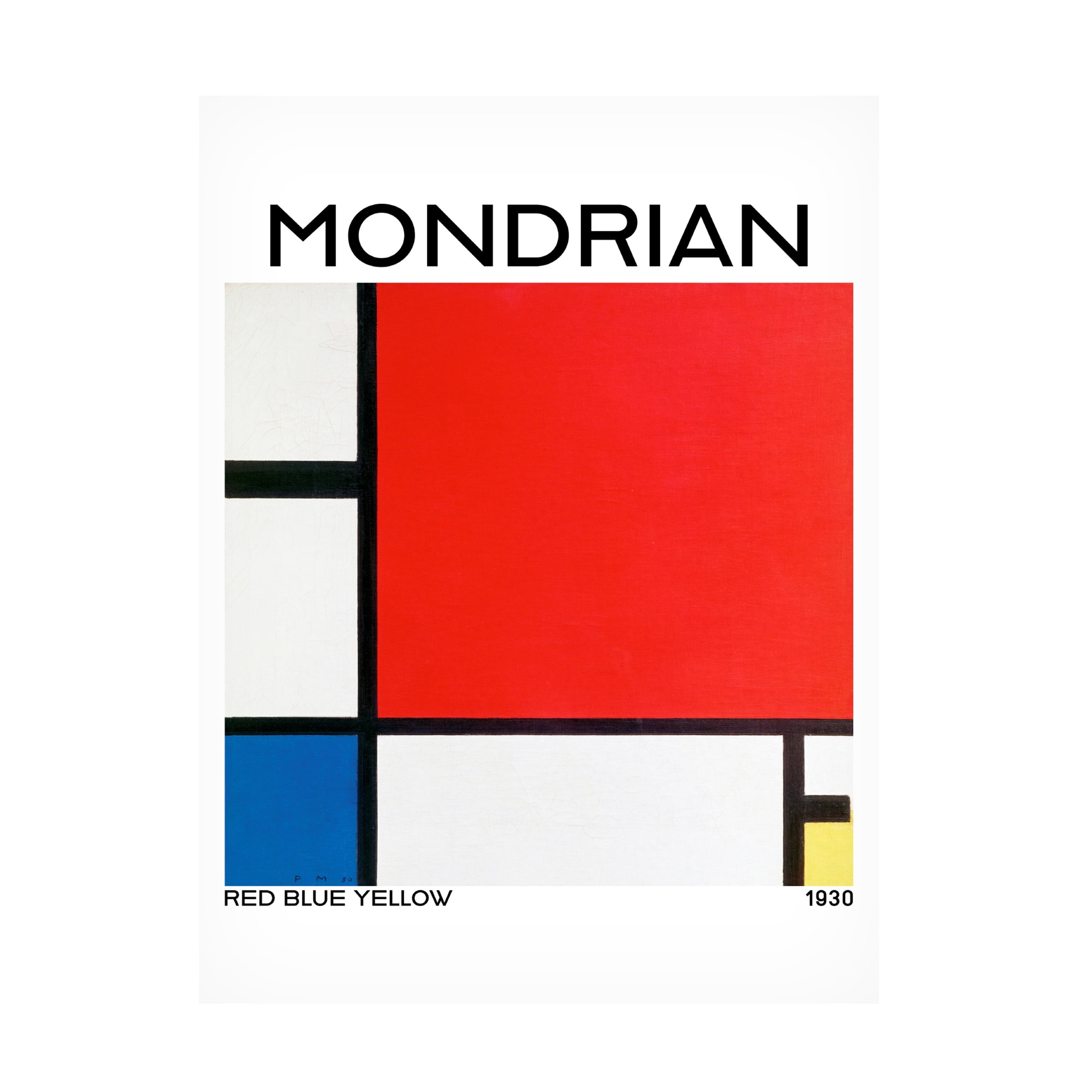 Pictufy 'Composition with Red, Blue, and Yellow 1930' Canvas Art