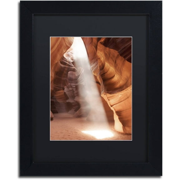 Moises Levy 'Illumination I' Black Matted Framed Art
