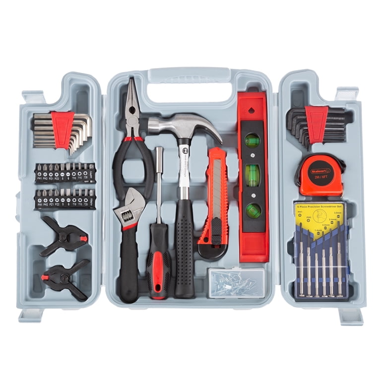 Stalwart Tool Kit - 132 Heat-Treated Pieces with Carrying Case
