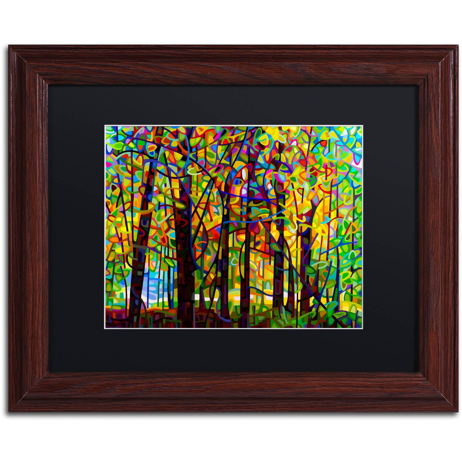 Mandy Budan 'Standing Room Only' Black Matted Framed Art