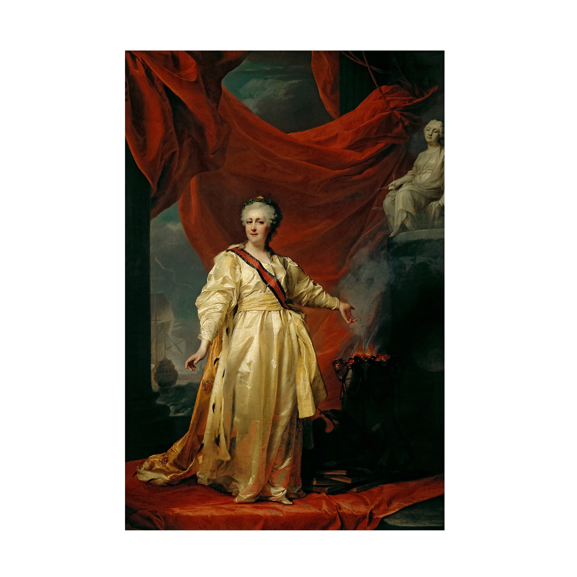 Dmitry Levitsky 'Portrait Of Catherine Ii' Canvas Art
