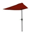 thumbnail image 1 of Pure Garden 9ft Half Umbrella for Balcony, Porch, or Deck, Red, 1 of 7