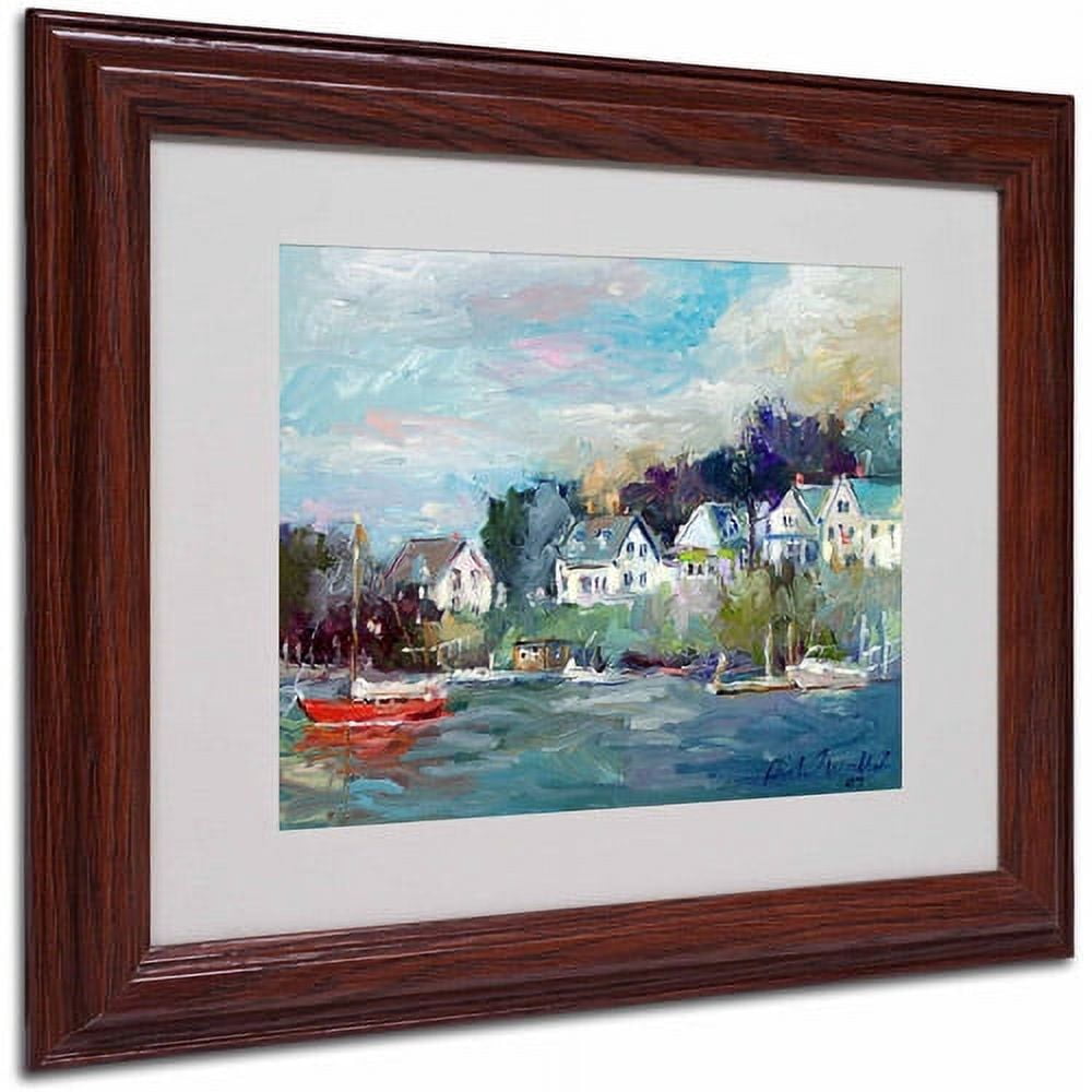 Richard Wallich 'Dock' Matted Framed Art