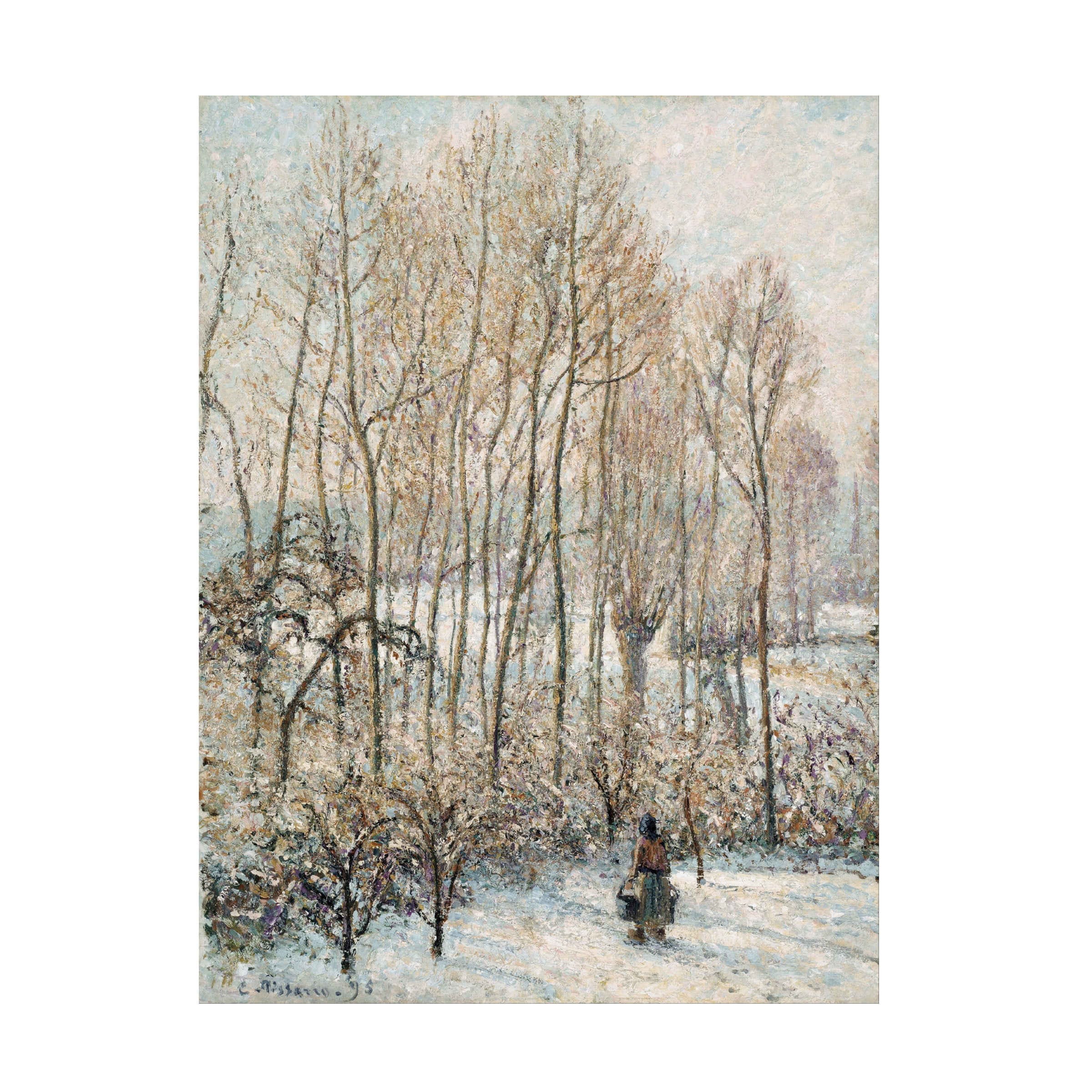 Pissarro 'Morning Sunlight on the Snow' Canvas Art