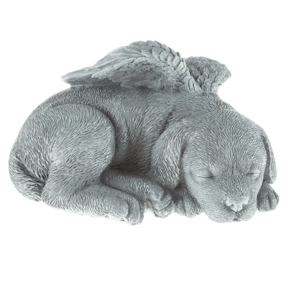 Pure Garden Dog Memorial Stone - Sleeping Angel Puppy Keepsake Sculpture