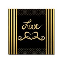 LightBoxJournal 'Black & Gold - Feathered Fashion Love' Canvas Art
