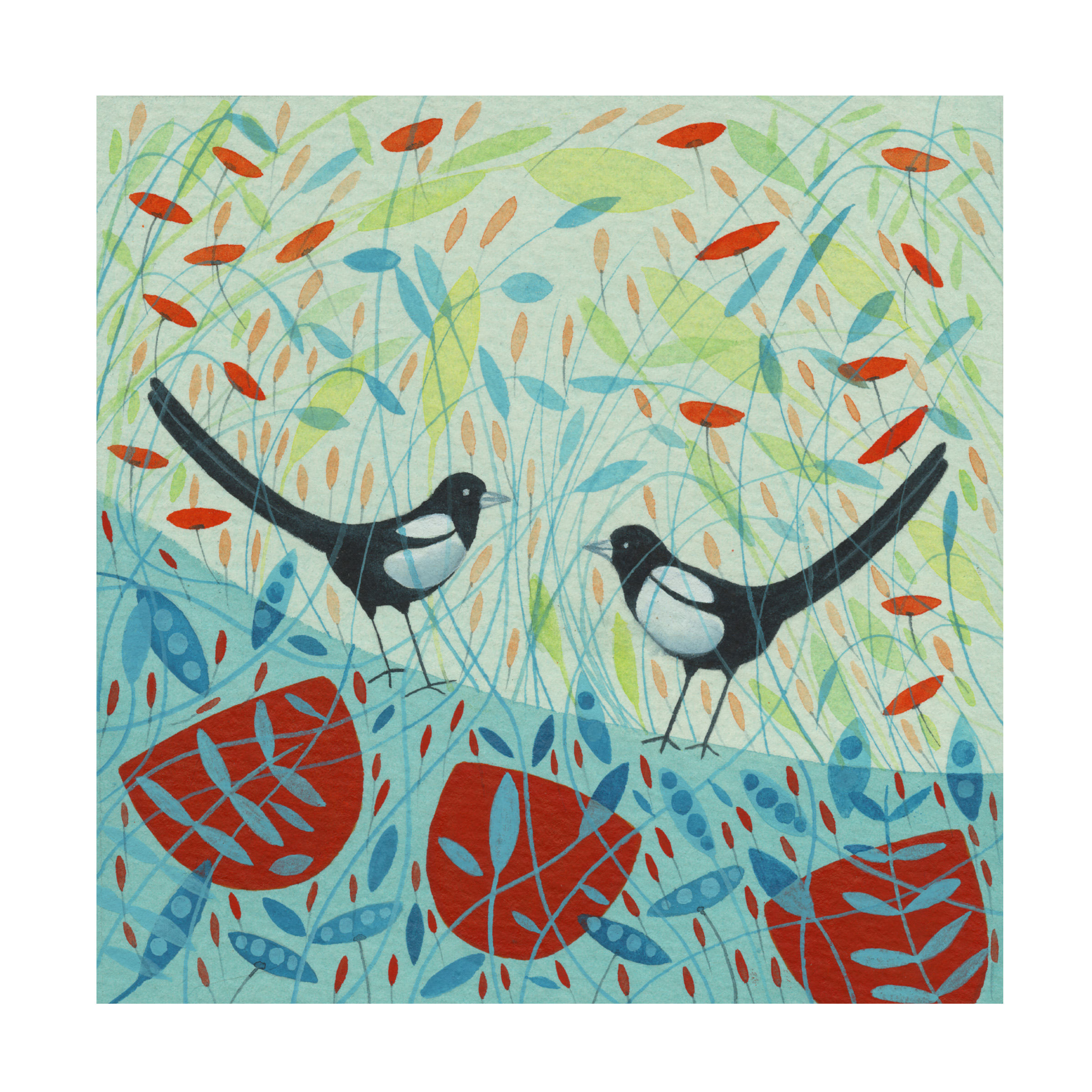 Michelle Campbell 'Magpies' Canvas Art