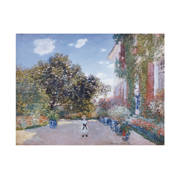 Trademark Fine Art Claude Monet Garden of the Artist Canvas Wall Art - 35x47