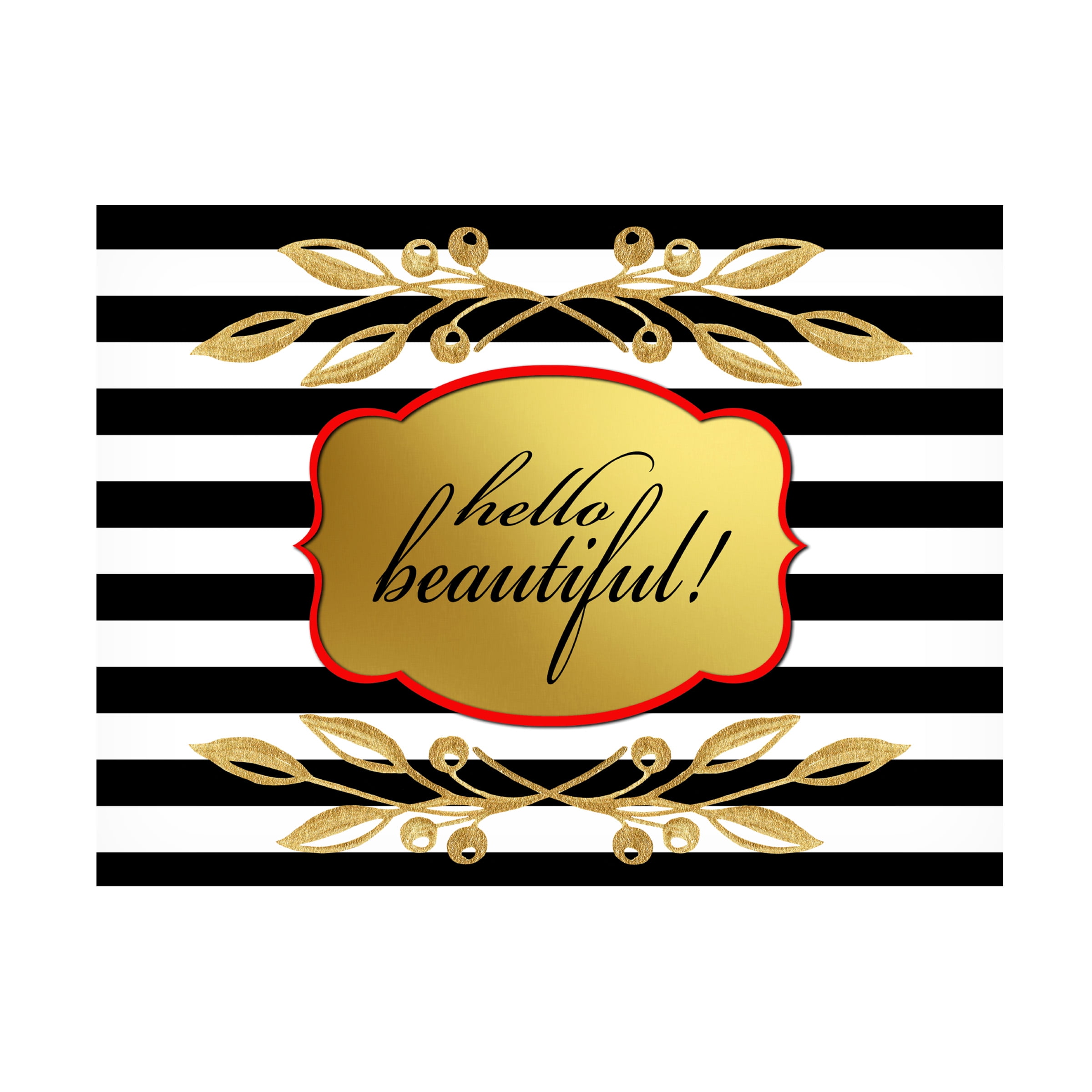 LightBoxJournal 'Gold Hello Beautiful' Canvas Art