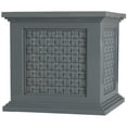 thumbnail image 1 of Pure Garden Outdoor Rattan Style Planter Box - 14.65-Inch Plant Pot, Gray, 1 of 7