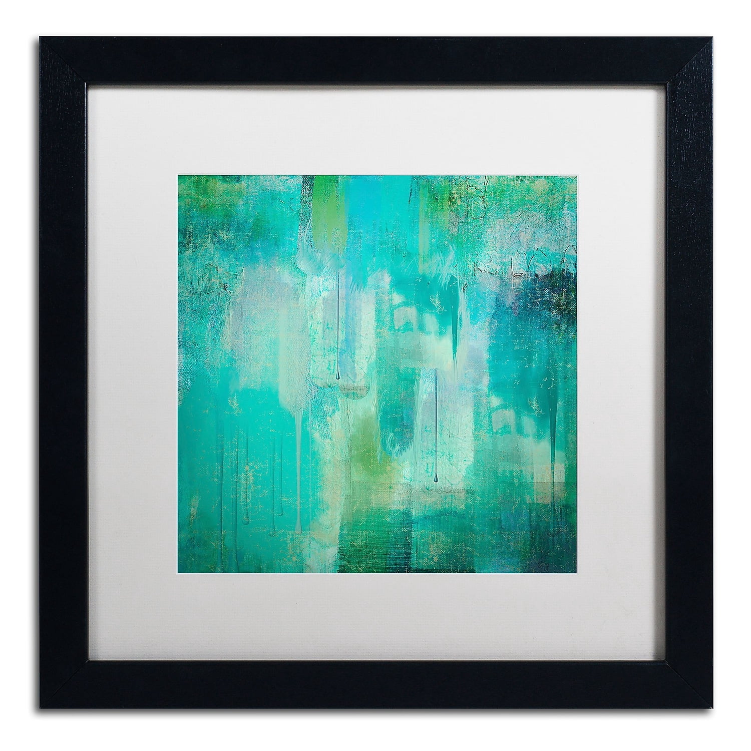 Color Bakery 'Aqua Circumstance' Matted Framed Art