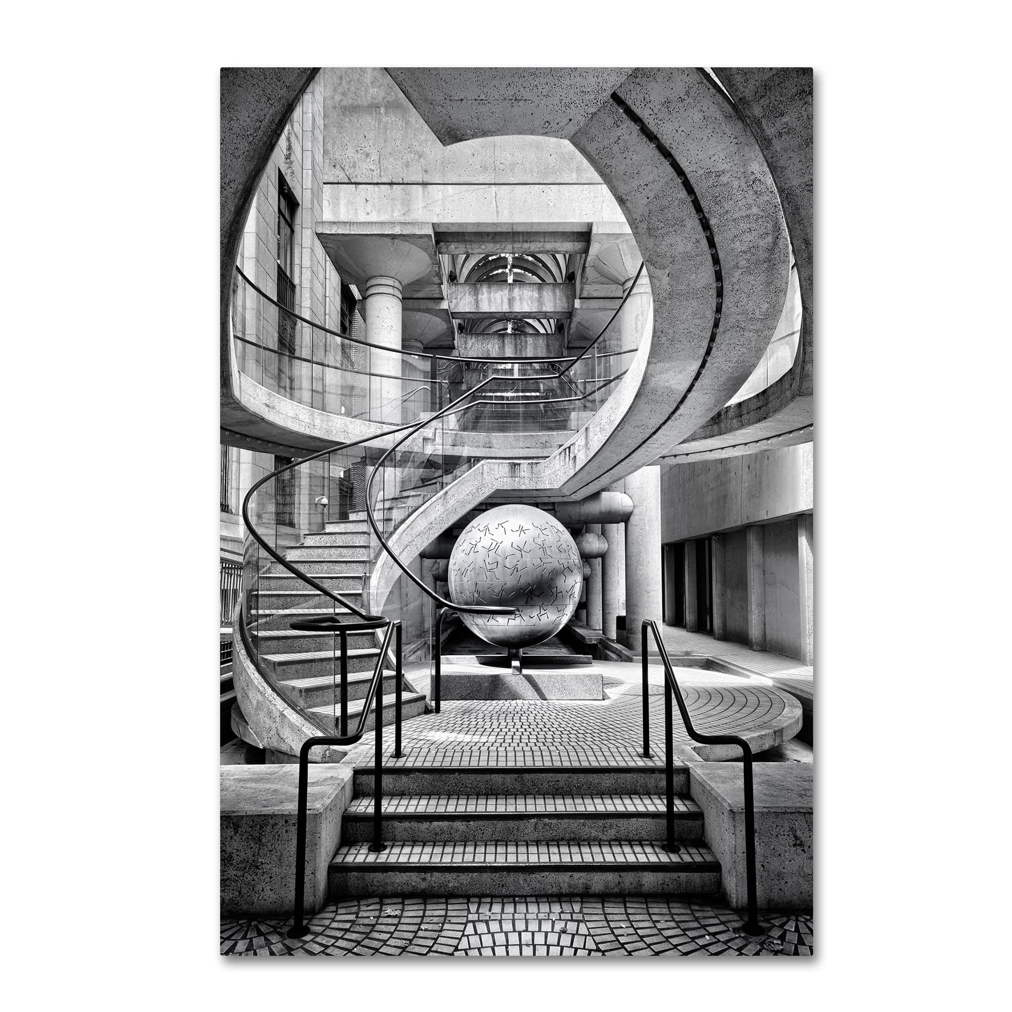 Gary E Karcz Black and White Architectural Canvas Art