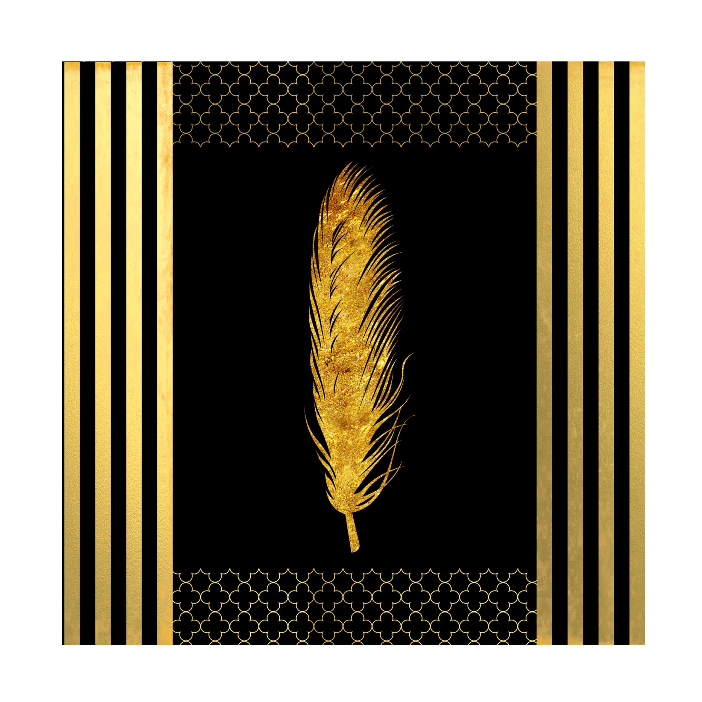 LightBoxJournal 'Black & Gold - Feathered Fashion' Canvas Art