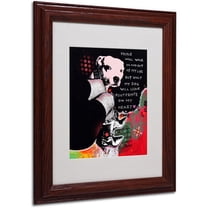 Matted art under acrylic in a wood frame