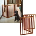 thumbnail image 1 of PETMAKER 3-Panel Indoor Foldable Pet Gate for Stairs or Doorways (Mahogany), 1 of 3