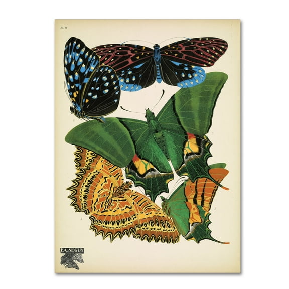 Vintage Apple Collection 'Papillons 6' Canvas Art