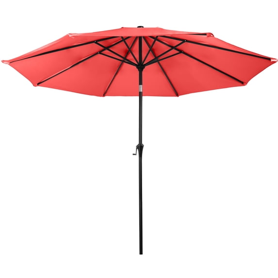 Pure Garden 10FT Patio Umbrella - Auto Tilt and Vented Canopy (Terracotta)