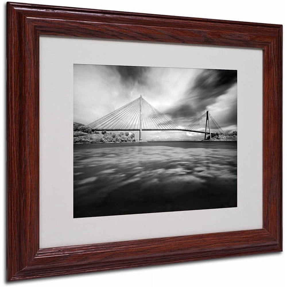 Matted art under acrylic in a wood frame