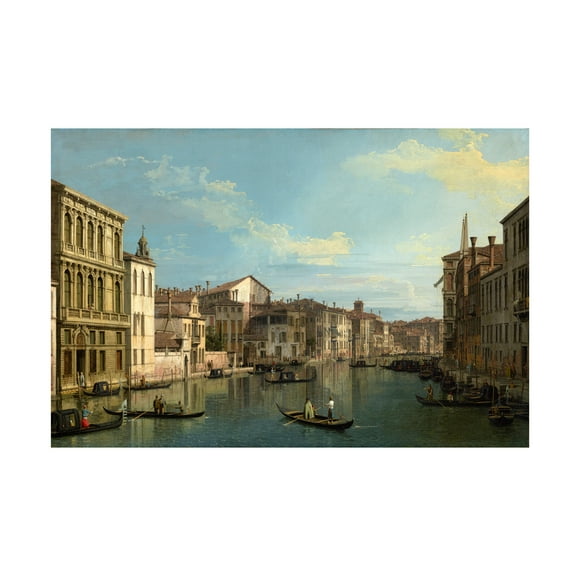 Trademark Fine Art Canaletto The Grand Canal in Venice Canvas Wall Art - 22x32