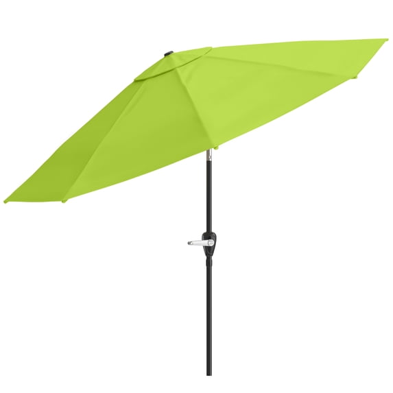 Pure Garden 10FT Patio Umbrella - Auto Tilt and Vented Canopy (Lime Green)