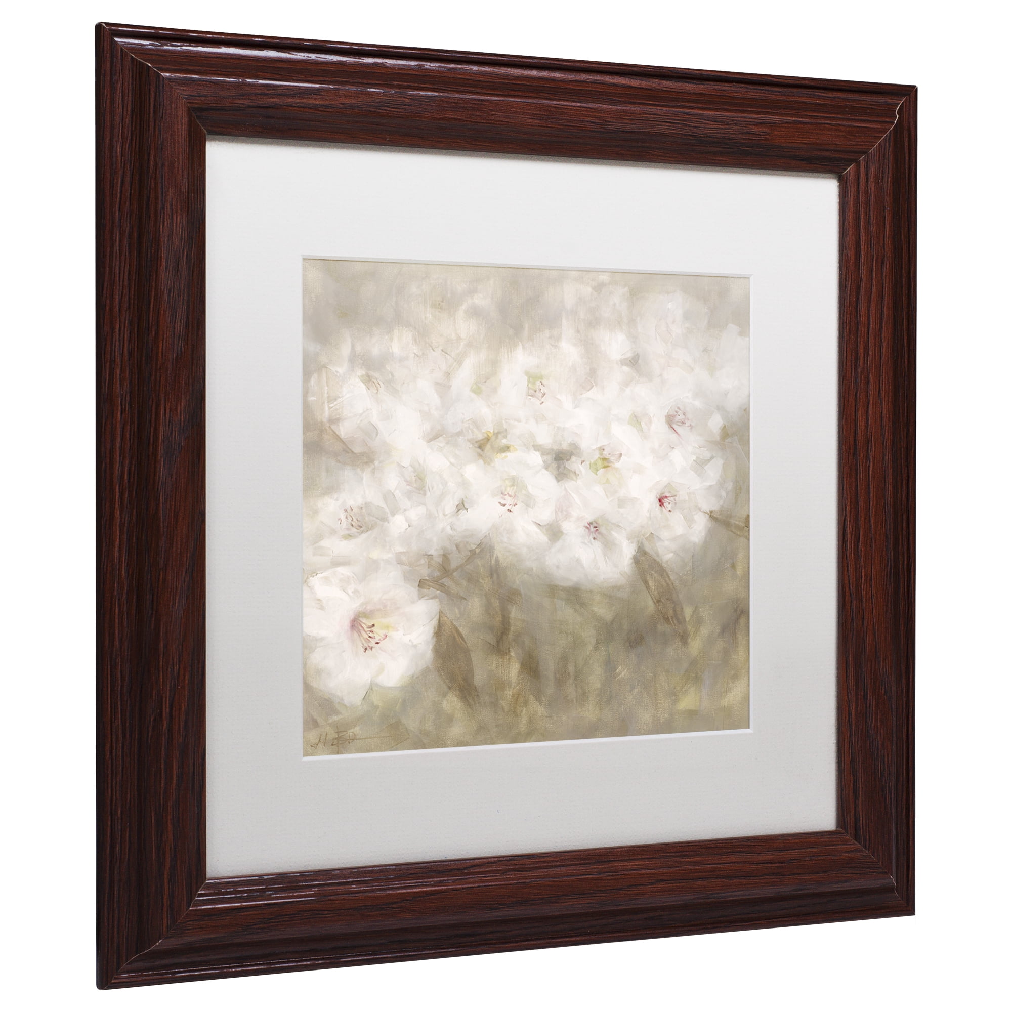 Li Bo 'Wild Flowers I' Matted Framed Art