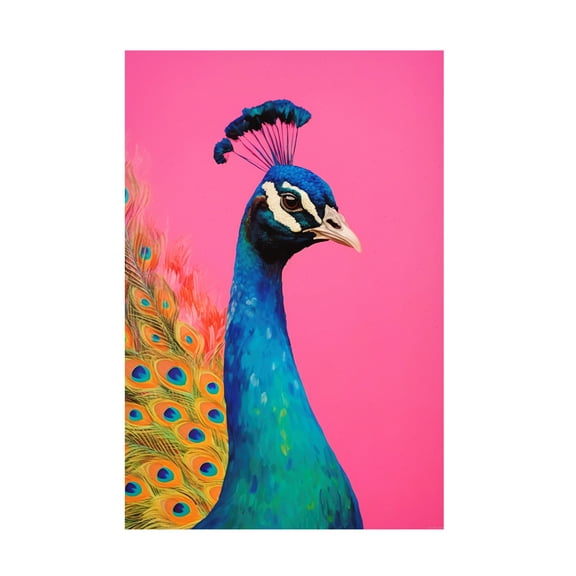 Treechild 'Beautiful Peacock' Canvas Art