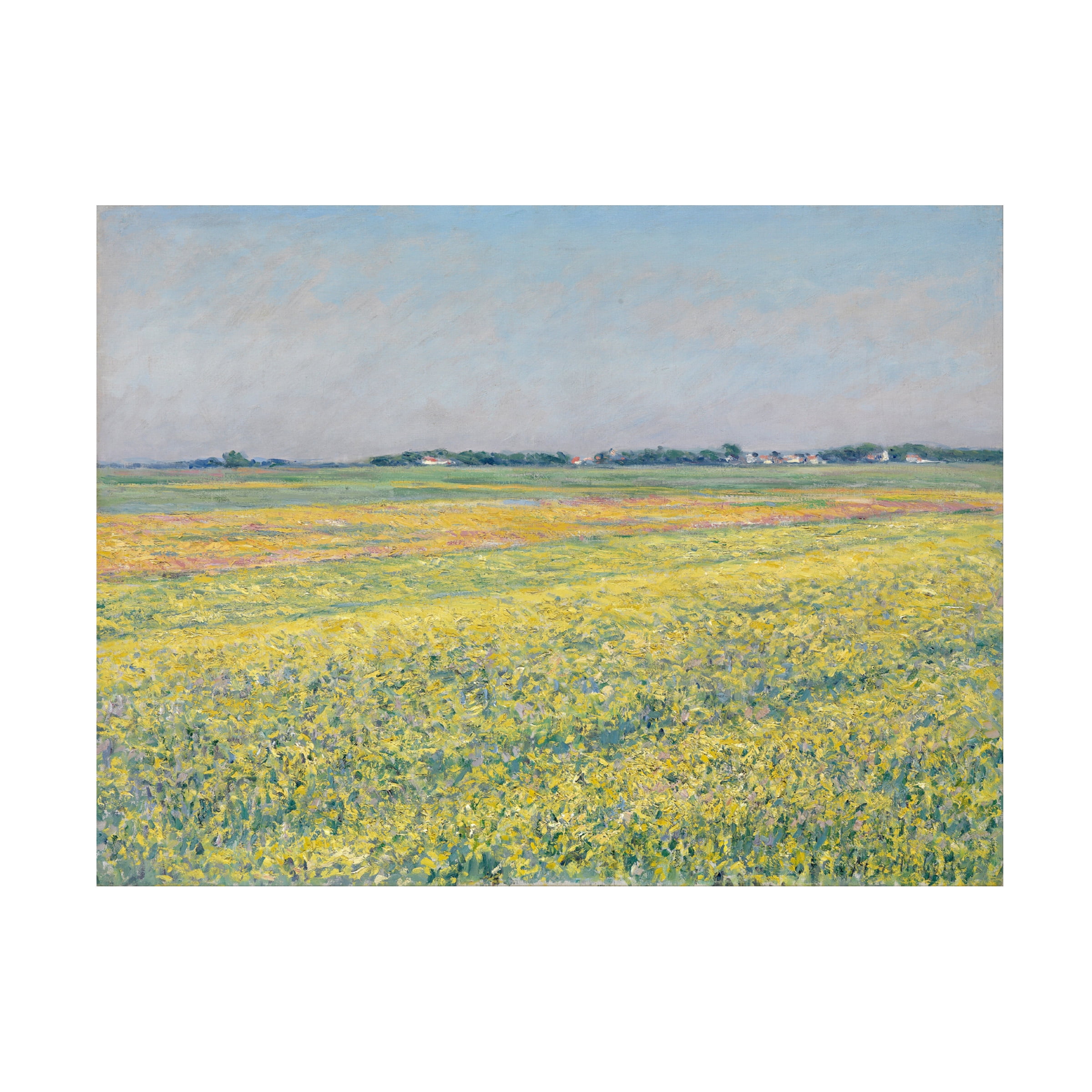 Gustave Caillebotte 'The plain of Gennevilliers' Canvas Art