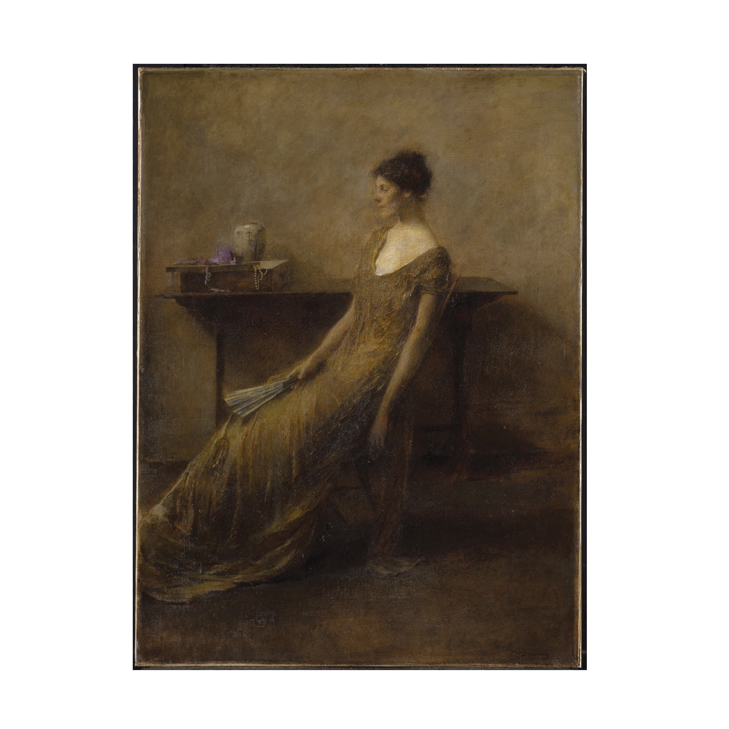 Thomas Dewing 'Lady In Gold' Canvas Art