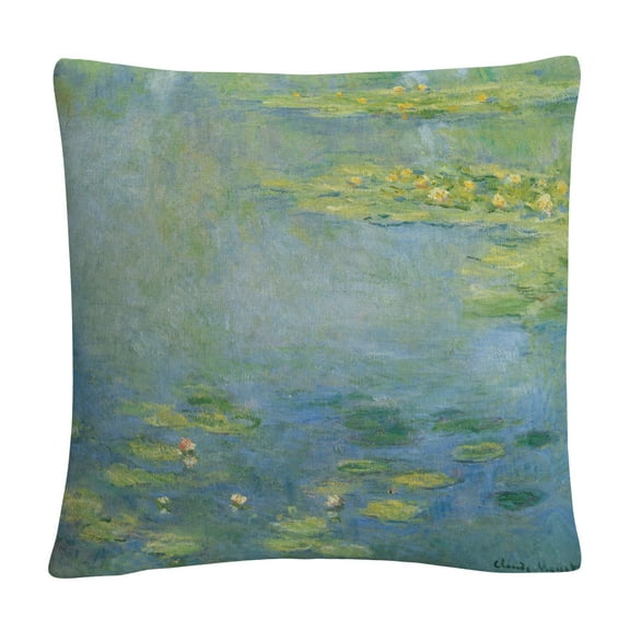 Monet 'Waterlilies' 16 X 16 Decorative Throw Pillow