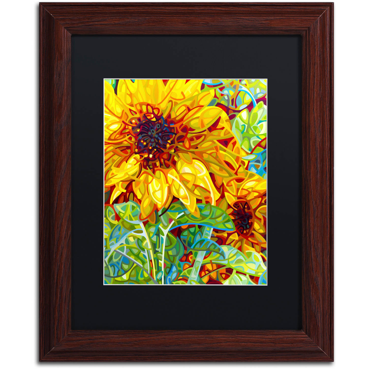 Mandy Budan 'Summer In The Garden' Black Matted Framed Art