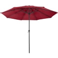 thumbnail image 1 of Pure Garden 9FT Outdoor Vented Patio Umbrella with Easy Crank (Red), 1 of 9