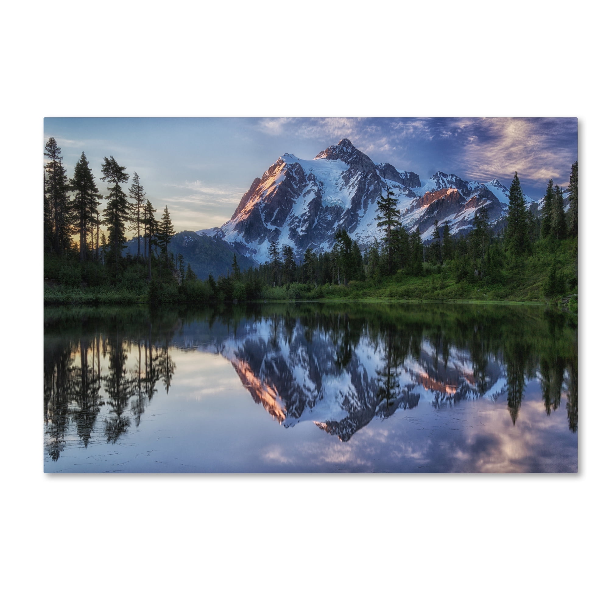 James K Papp 'Sunrise On Mount Shuksan' Canvas Art