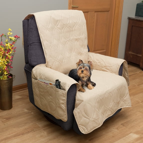 PETMAKER Recliner Cover - Chair Cover for Dogs, Pets, and Kids (Tan)