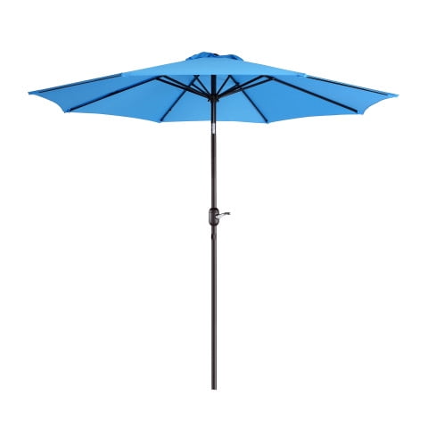 Villacera 9FT Outdoor Patio Umbrella Shade with Auto Tilt, Blue